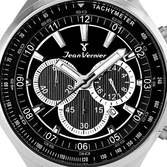 Relógio Masculino Jean Vernier Aço Mesh Cronógrafo JV00058A