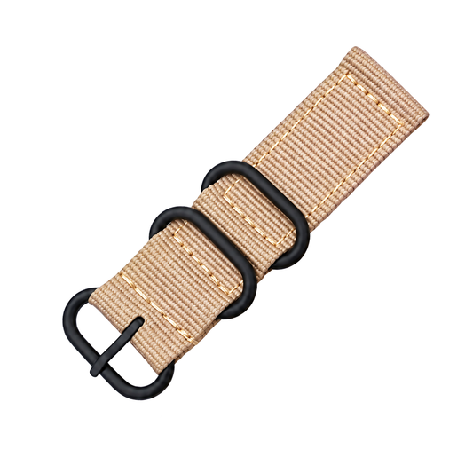 Relógio Masculino Jean Vernier Nylon Bege Engate Rápido JV01009NB