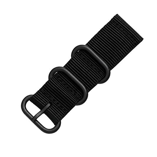Relógio Masculino Jean Vernier Nylon Preto Engate Rápido JV01010NP