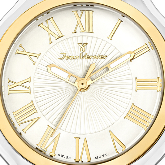 Relógio Jean Vernier Feminino Bicolor Movimento Suíço JV01021