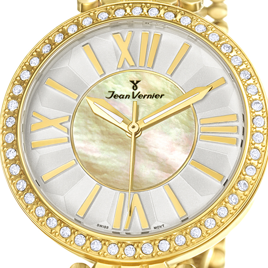 Relógio de Pulso Jean Vernier Dourado JV01320