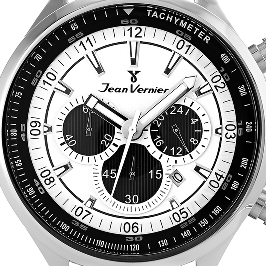 Relógio de Pulso Jean Vernier Preto Cronógrafo JV01373