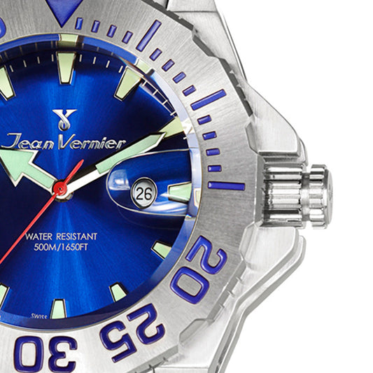 Relógio de Pulso Jean Vernier Aço Inoxidável Movimento Suíço JV04423