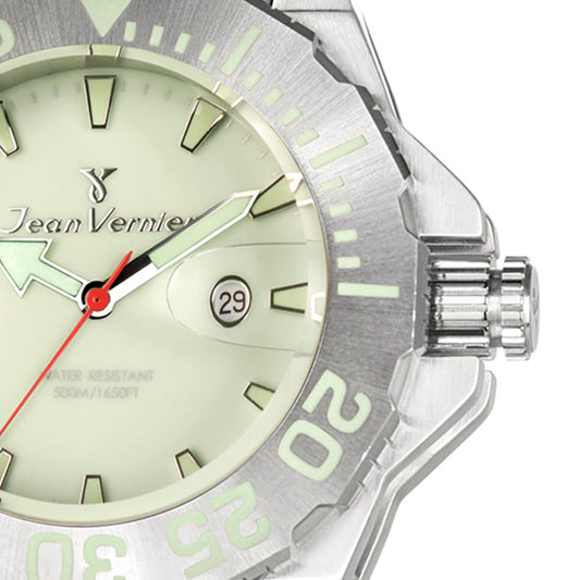 Relógio de Pulso Jean Vernier Aço Inoxidável Movimento Suíço JV04424