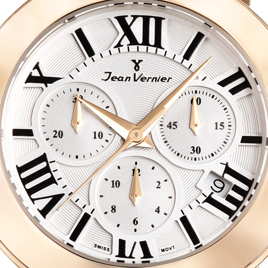 Relógio Jean Vernier Feminino Cronógrafo Rosé JV06853