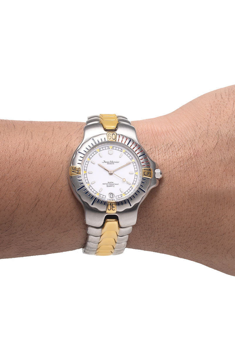 Relógio Jean Vernier Masculino Bicolor Suíço JV15306