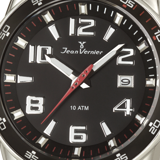 Relógio Jean Vernier Aço Inoxidável Calendário JV00519-15