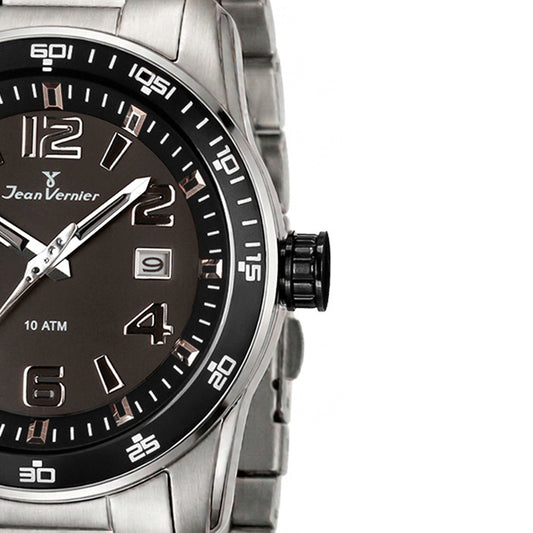Relógio Jean Vernier Aço Inoxidável Calendário JV00521-15