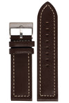 Pulseira Couro Marrom Fivela Prata PU053 (24mm)