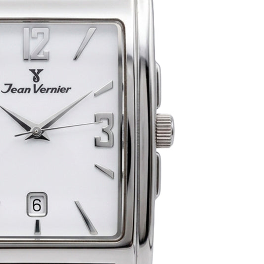 Relógio Jean Vernier Retangular Pulseira Couro JV02292B