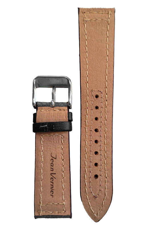 Pulseira Nylon Preta Fivela Prata PU296P (20mm)