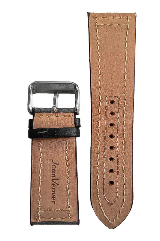 Pulseira Nylon Preto Fivela Prata PU296GP (24mm)