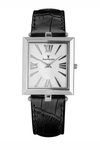 Relógio Jean Vernier Pulseira Couro Preto Caixa Slim JV00711