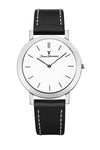 Relógio Jean Vernier Pulseira Couro Preto Social JV00043