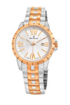 Relógio Jean Vernier Feminino Pulseira Aço Bicolor Movimento Suíço JV01333