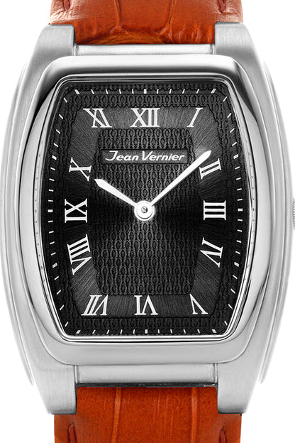 Relógio Jean Vernier Couro Tipo Croco Marrom JV01595PM