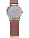 Relógio de Pulso Jean Vernier Caixa Titânio Pulseira Marrom JV02239MM