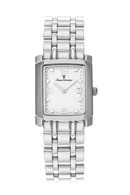 Relógio Jean Vernier Feminino Prateado Movimento Suíço JV04953l