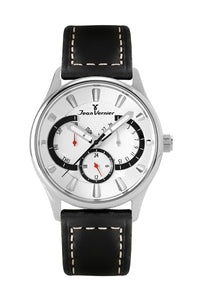 Relógio de Pulso Jean Vernier Masculino Pulseira Couro JV01943