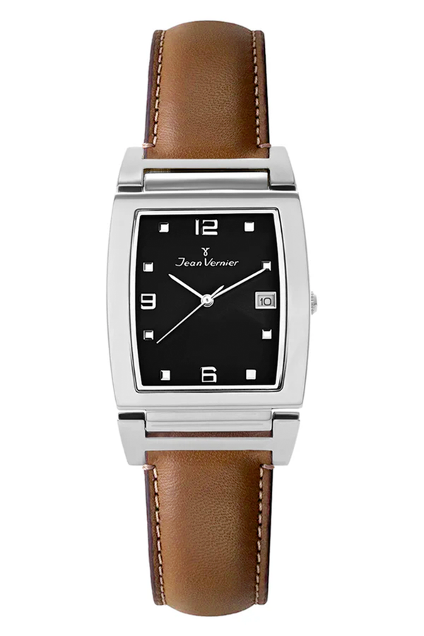 Relógio Jean Vernier Masculino Pulseira Couro Marrom JV00238PM