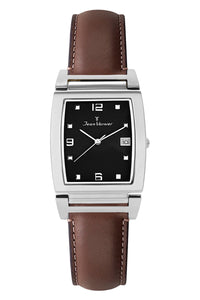 Relógio Jean Vernier Masculino Pulseira Couro Marrom JV00238PM