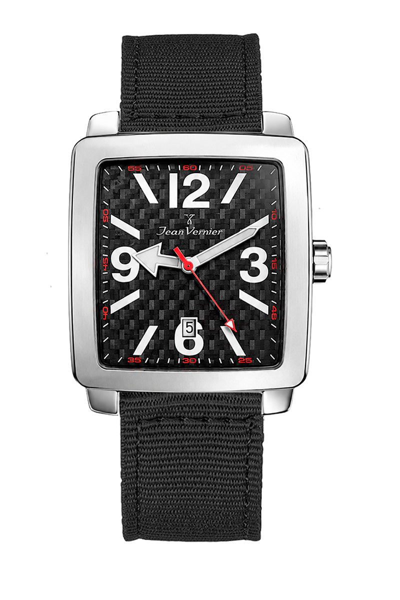 Relógio Jean Vernier Nylon Preto JV03760NP