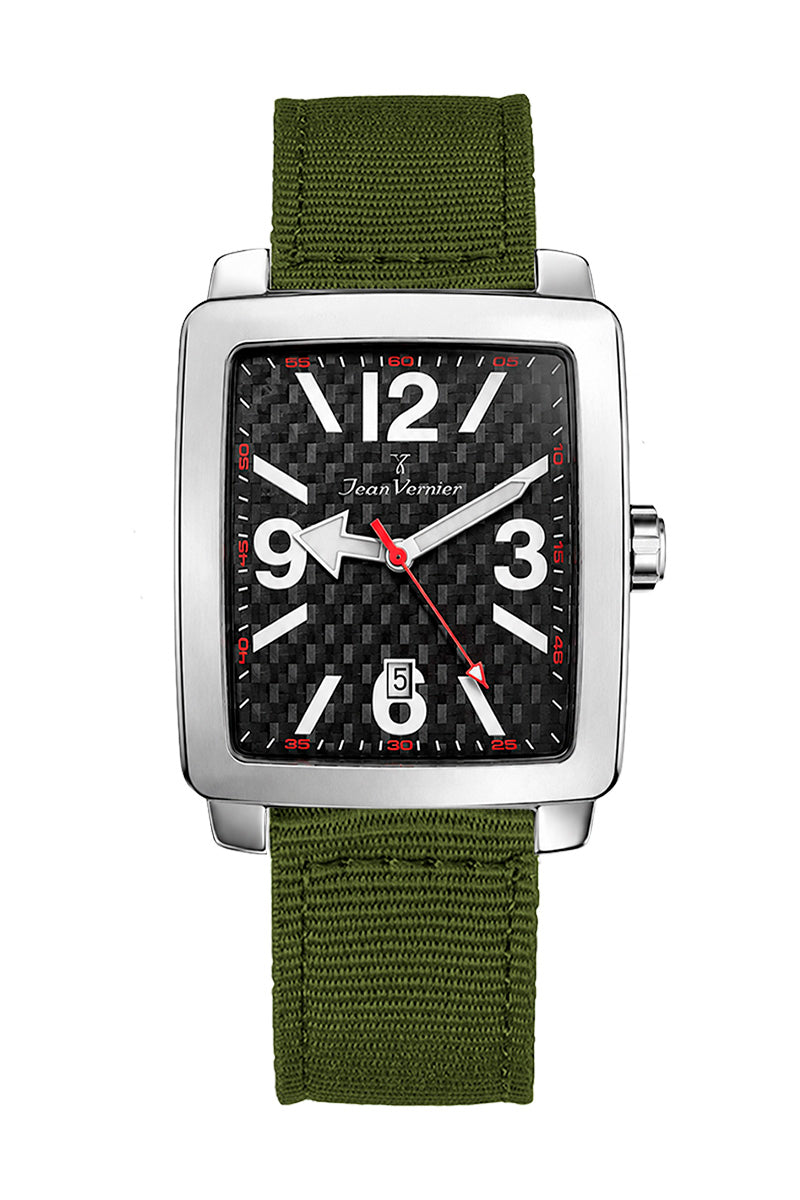 Relógio Jean Vernier Nylon Verde JV03760NV