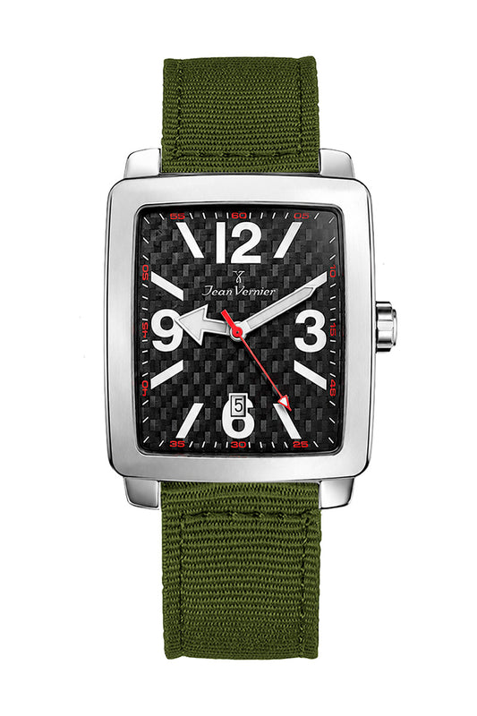 Relógio Jean Vernier Nylon Verde JV03760NV