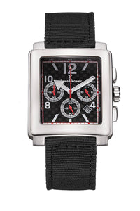 Relógio Jean Vernier Nylon Preto Cronógrafo JV03783NP