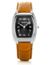 Relógio Jean Vernier Couro Tipo Croco Havana JV01595PH