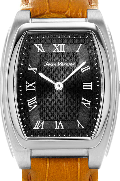 Relógio Jean Vernier Couro Tipo Croco Havana JV01595PH