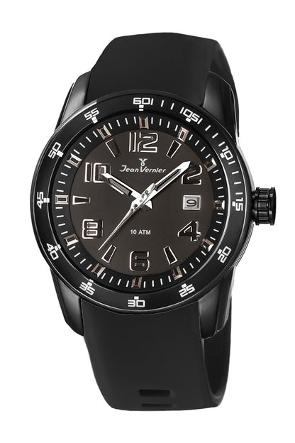 Relógio Jean Vernier Pulseira Silicone Preto JV00521SP