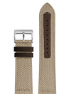 Pulseira Nylon Bege Fivela Prata PU296B (20mm)