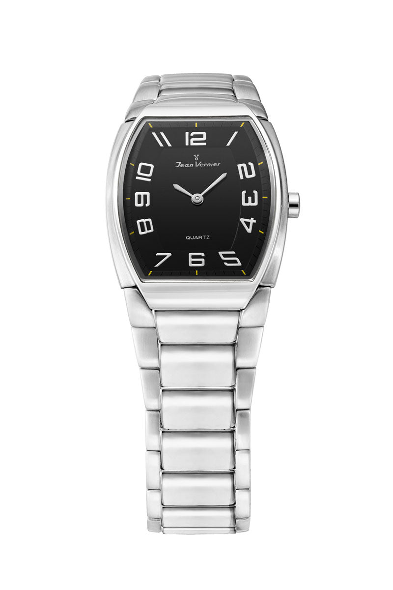 Relógio Jean Vernier Prateado Retangular JV06275P