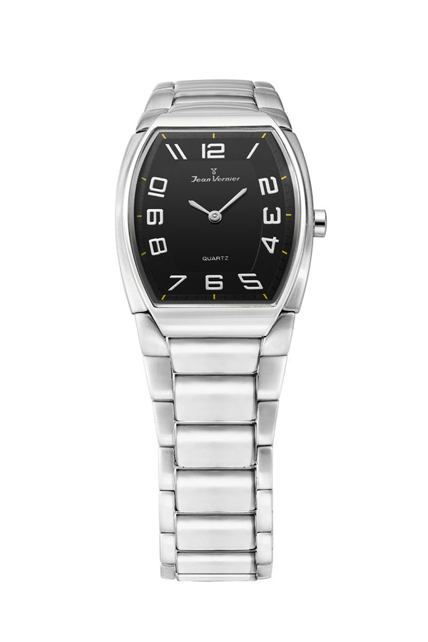 Relógio Jean Vernier Prateado Retangular JV06275P
