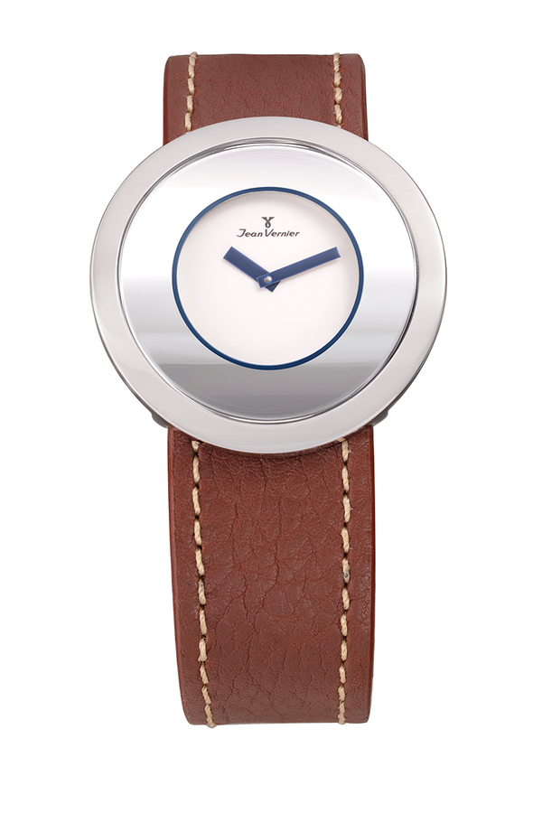 Relógio de Pulso Jean Vernier Couro Havana JV02025