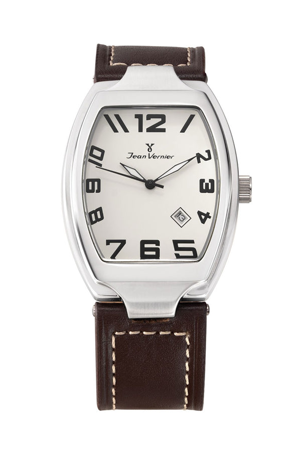 Relógio Jean Vernier Masculino Couro Marrom JV00581B