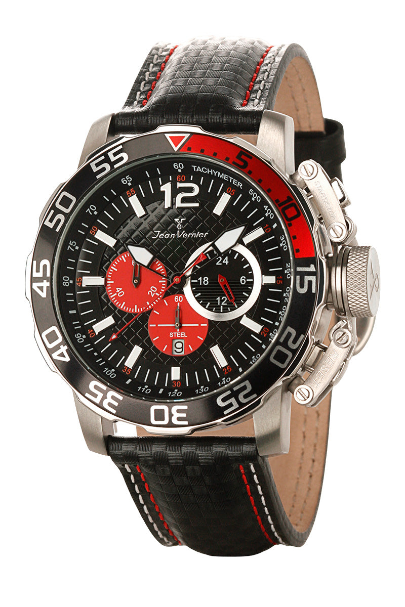 Relógio Masculino Jean Vernier Preto Cronógrafo JV00041V