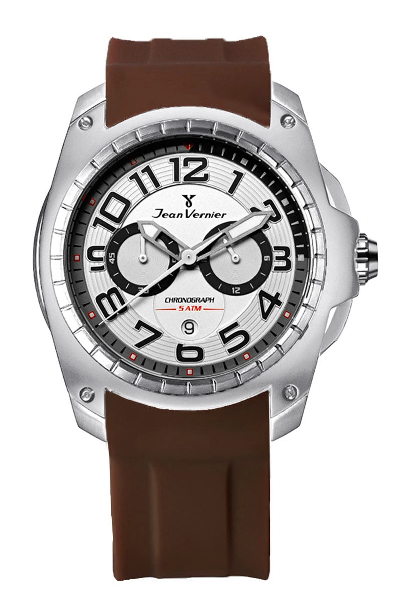 Relógio Jean Vernier Masculino Multifunção Marrom JV00096-30M