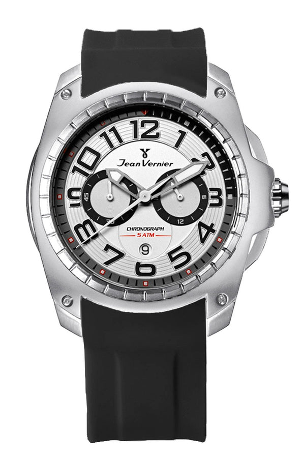 Relógio Jean Vernier Masculino Cronógrafo Preto JV00096-30P