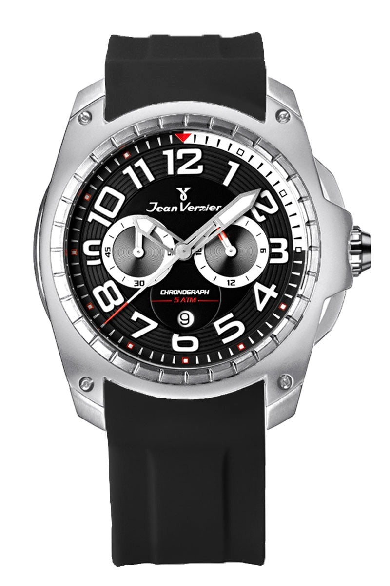 Relógio Jean Vernier Masculino Multifunção Preto JV00097-30P