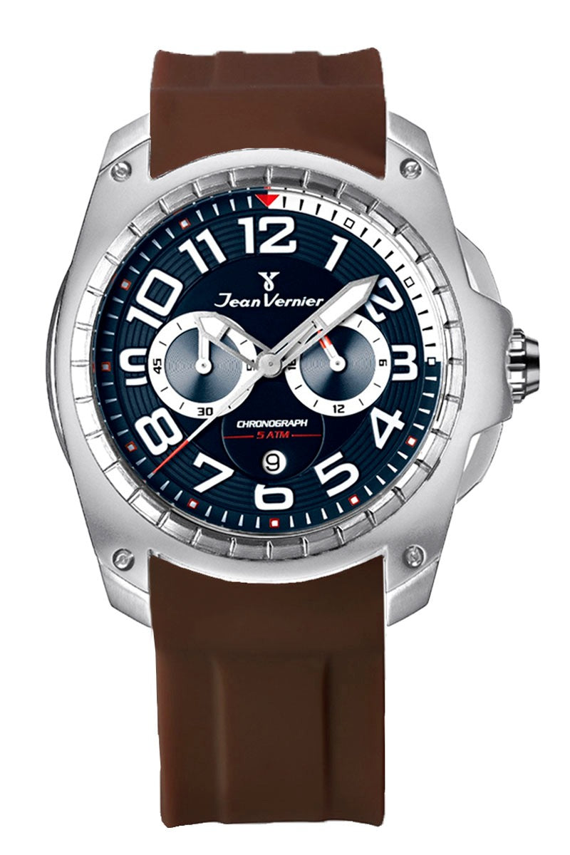 Relógio Jean Vernier Masculino Multifunção Marrom JV00098-30m