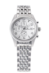 Relógio Jean Vernier Masculino Aço Inoxidável Cronógrafo JV00220