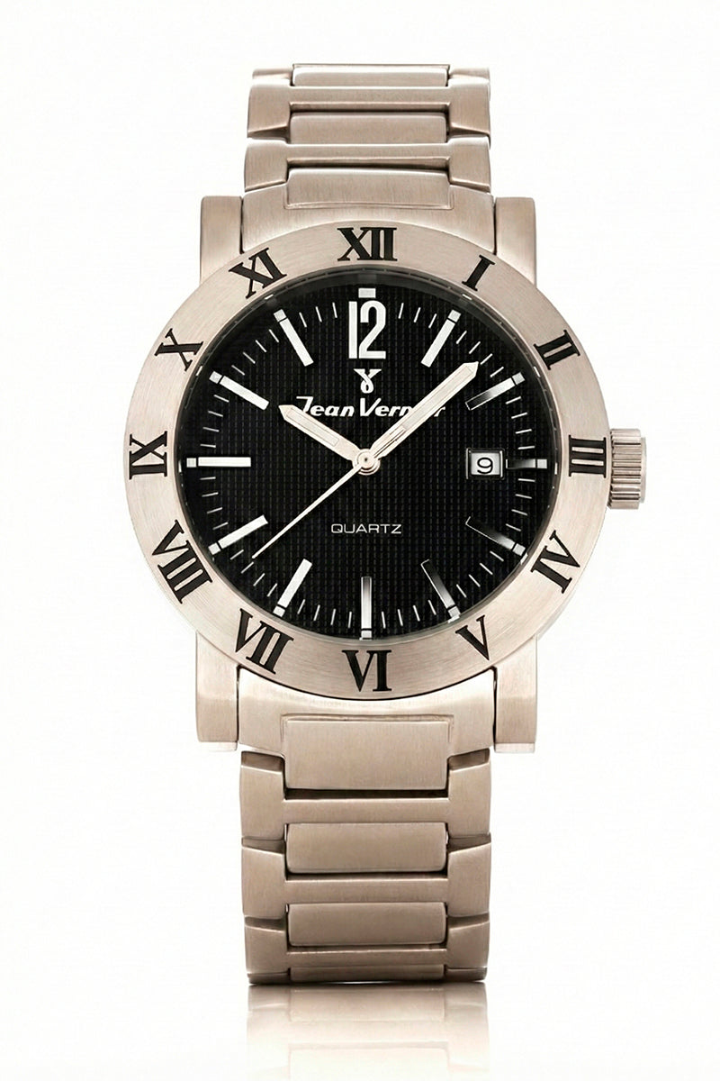 Relógio Jean Vernier Aço Inoxidável Calendário JV00253