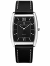 Relógio Jean Vernier Prateado Pulseira de Couro JV00301PC