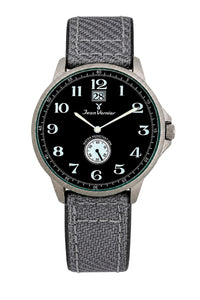 Relógio Masculino Jean Vernier Nylon Cinza Calendário JV00313PJ-02