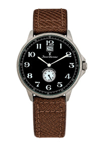 Relógio Masculino Jean Vernier Nylon Marrom Calendário JV00313PJ-04