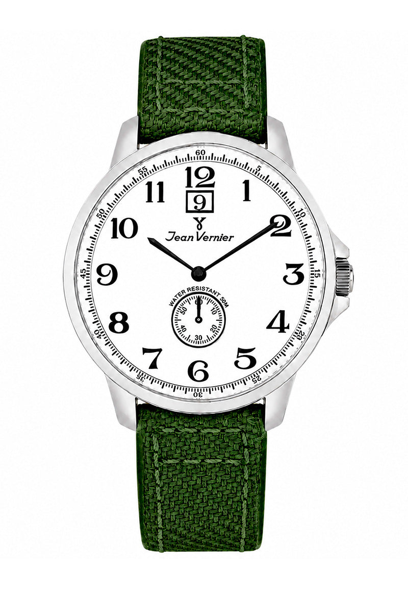 Relógio Masculino Jean Vernier Nylon Verde Calendário JV00313BJ-01
