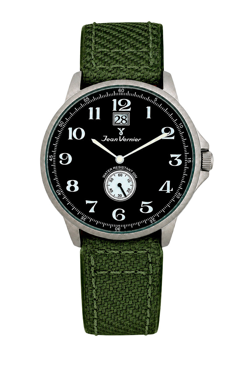 Relógio Masculino Jean Vernier Nylon Verde Calendário JV00313PJ-01
