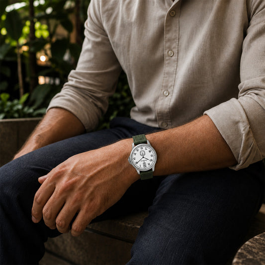 Relógio Masculino Jean Vernier Nylon Verde Calendário JV00313BJ-01